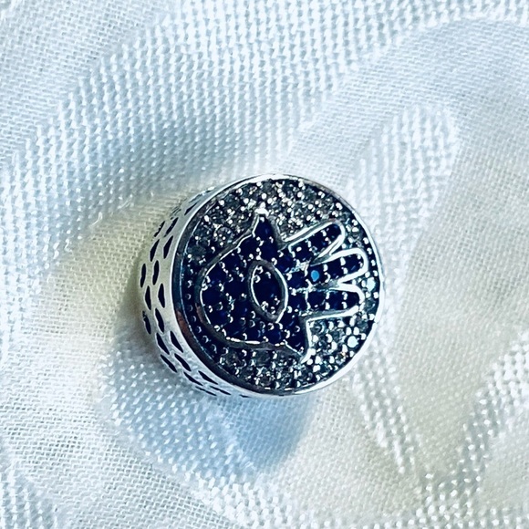 🧿 NWOT Blue Evil Eye Hamsa Hand Charm ✨ - Picture 6 of 11